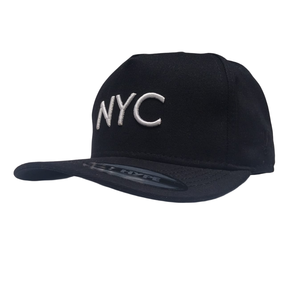 Boné Hype NYC Aba Curva Preto Strapback